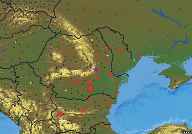 Feltmaps - carte des tremblements de terre/séismes ressentis